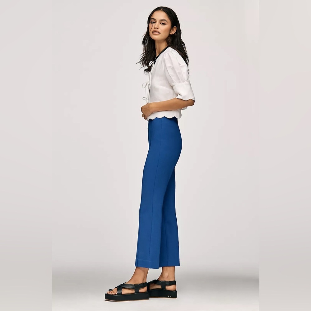 Anthropologie Royal Blue Boot-Cut Pants - Picture 2 of 9
